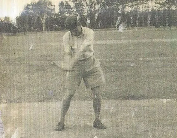 Archive photograph of the early days of golf in Mauritius